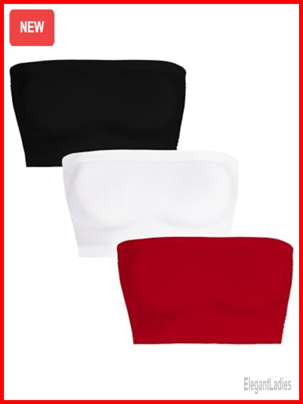 Tube Tops for Women Strapless Sleeveless Crop Top Nylon Spandex Summer